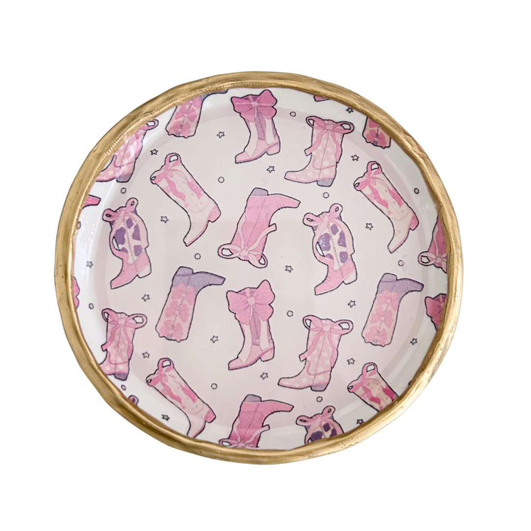 Cowboy Boots and Bows - Ring Dish