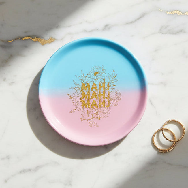 Mahjong Ring Dish –“MAHJ MAHJ MAHJ ” Jewelry Tray for Mahjong Lover