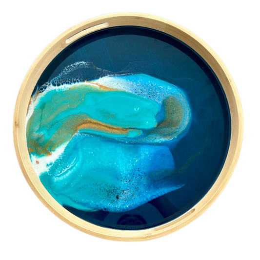 Bamboo Tray - Abstract Art