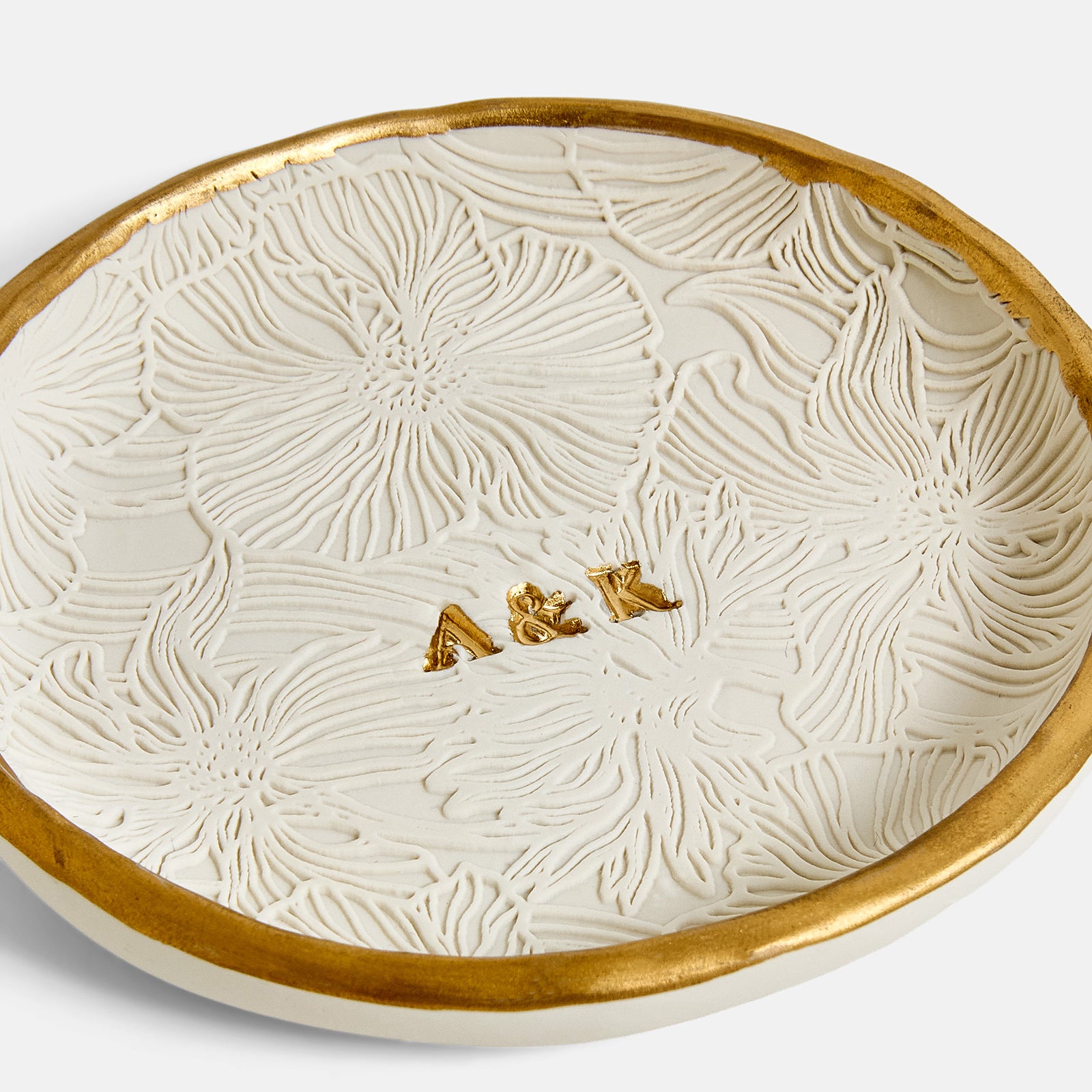 Personalized Floral Ring Dish: Perfect for Weddings, Engagements, and Special Occasions- MADE TO ORDER