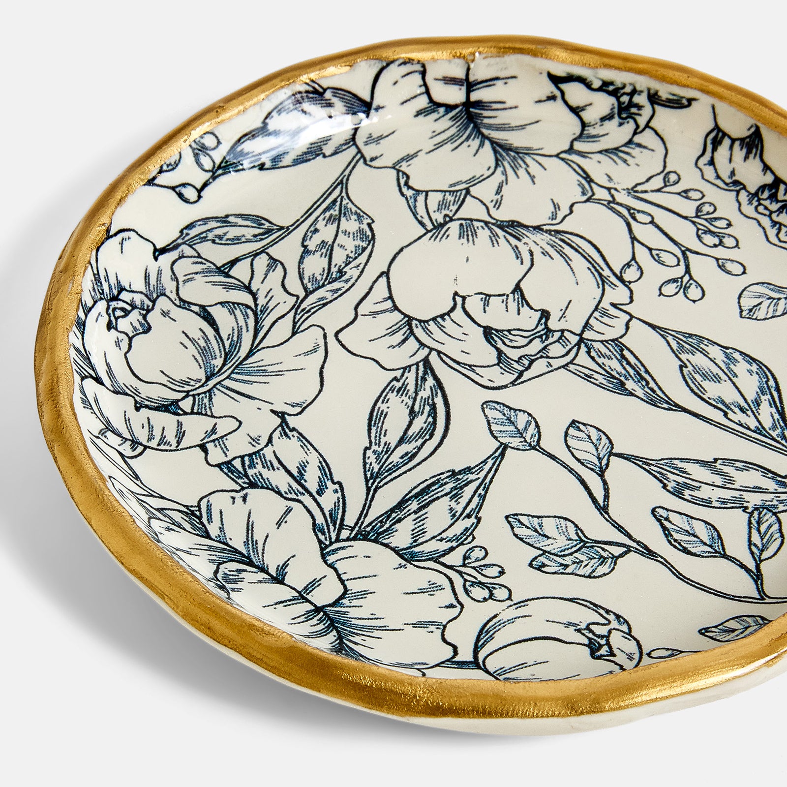 Peony Line Art - Ring Dish
