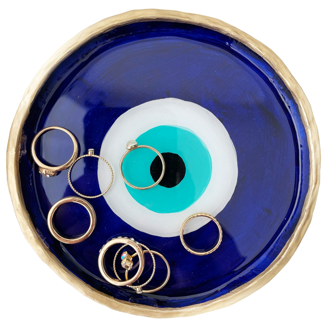 Evil Eye Jewelry Trinket Tray