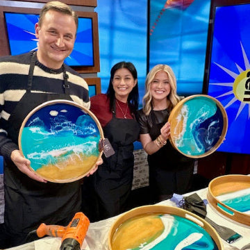 Resin Pour Ocean Tray Workshop in Plano, TX | Fun Things to Do in DFW