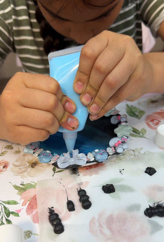 Faux Whipped Cream Charm Craft for Kids &amp; Families Near Dallas — Meet Decoden