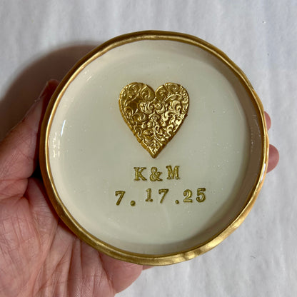 Custom Personalized - Ring Dish - MADE TO ORDER