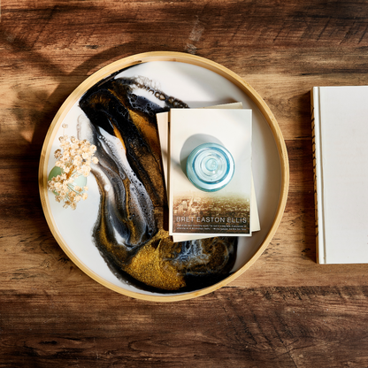 Bamboo Tray - Black, White, Gold