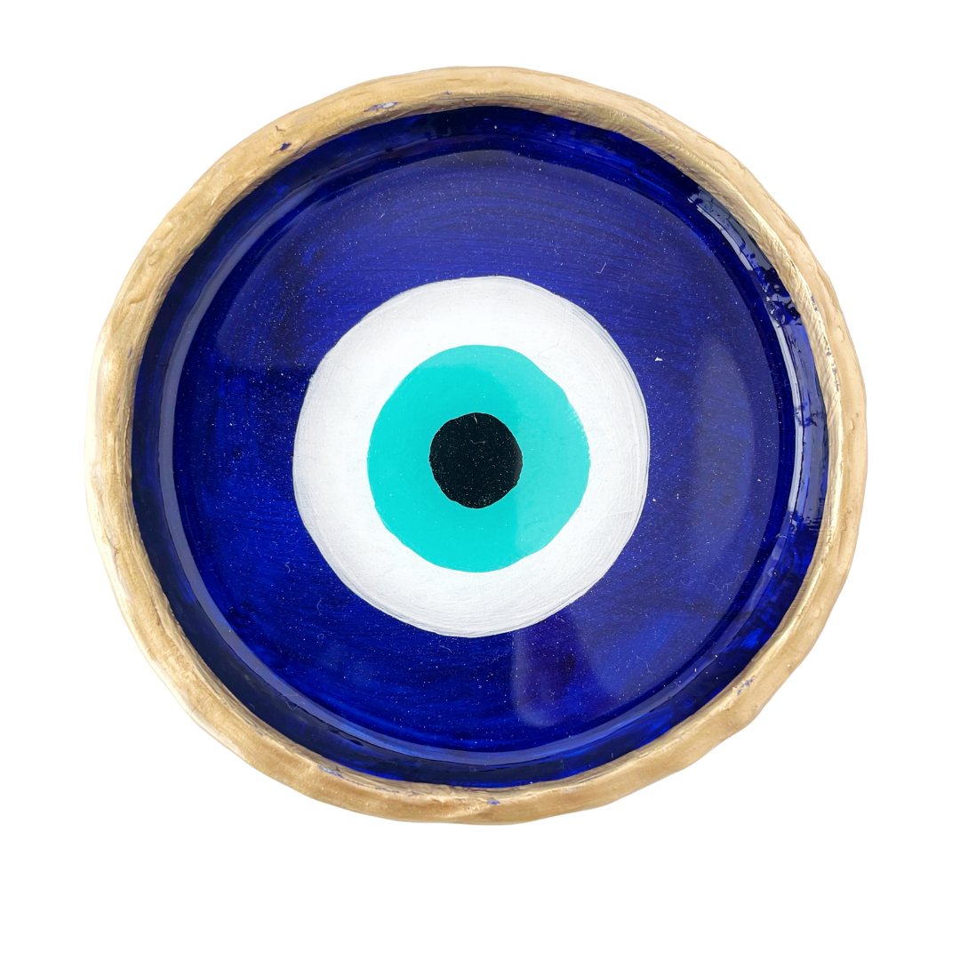 Evil Eye Dish Jewelry Dish | Ring Dish | Trinket Dish| Wedding Gift | Engagement Gift | Anniversary Gift | Bridal Shower | Housewarming | Gift for Her | Mother’s Day Evil Eye Ring Dish, Trinket Dish, Clay Ring Dish, Jewelry Dish, Witchy Decorations, Spiritual Gift, Greek Baptism Favors, Symbolic Gifts