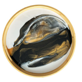 Bamboo Tray - Black, White, Gold