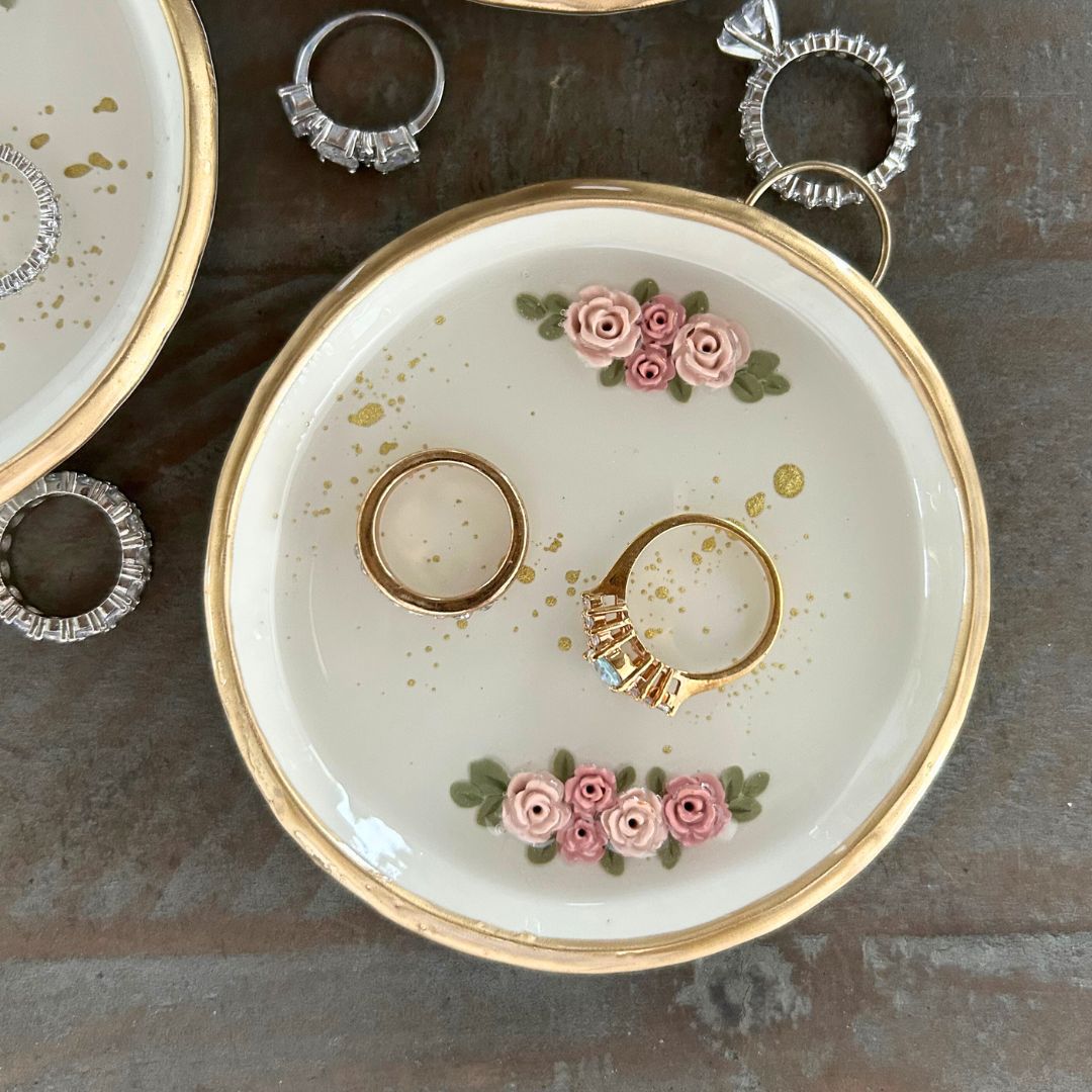 Roses - Ring Dish - Pink roses