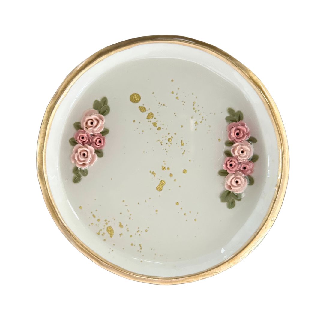 Roses - Ring Dish - Pink roses