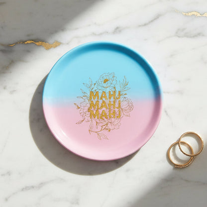 Mahjong Ring Dish –“MAHJ MAHJ MAHJ ” Jewelry Tray for Mahjong Lover