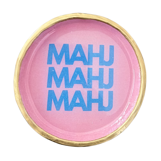 Mahjong Ring Dish – “Mahj Mahj Mahj” Jewelry Tray for Mahjong Lovers