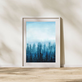 Misty Forest - Watercolor Painting - 8x10 inches - Art Print - Digital Download