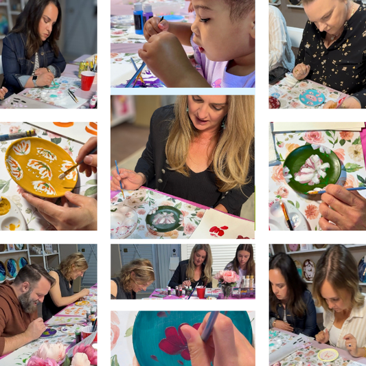 Paint Your Own Floral Trinket Dish Workshop