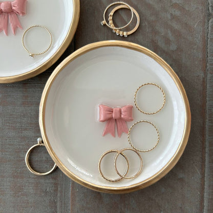 Pink Bow - Ring Dish