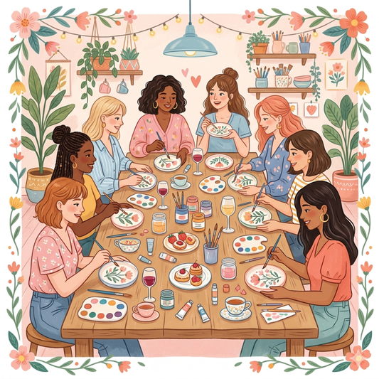 🎨 Prosper Ladies Paint Day – 📅 June 13 · 10:00 AM - Paint Your Own Floral Trinket Dish
