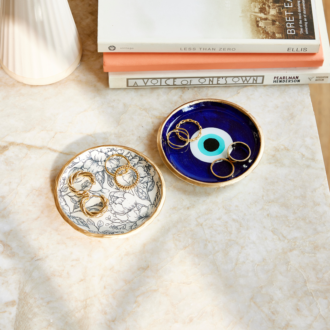 Peony Line Art - Ring Dish
