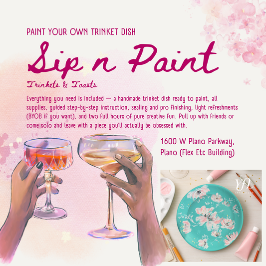Paint and Sip at Trinkets & Toasts - (Beginner Friendly) Florals