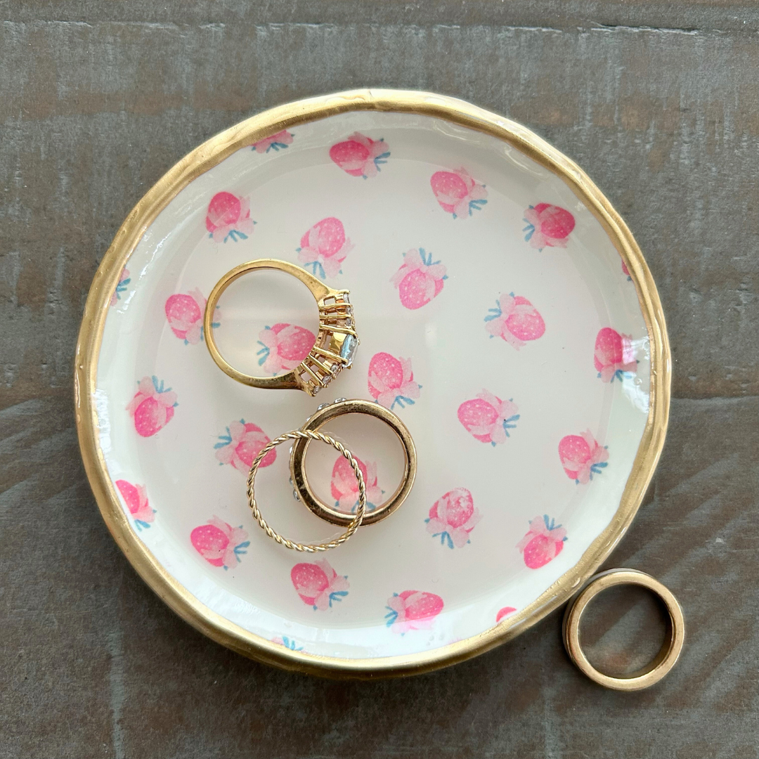 Strawberry Bows - Ring Dish