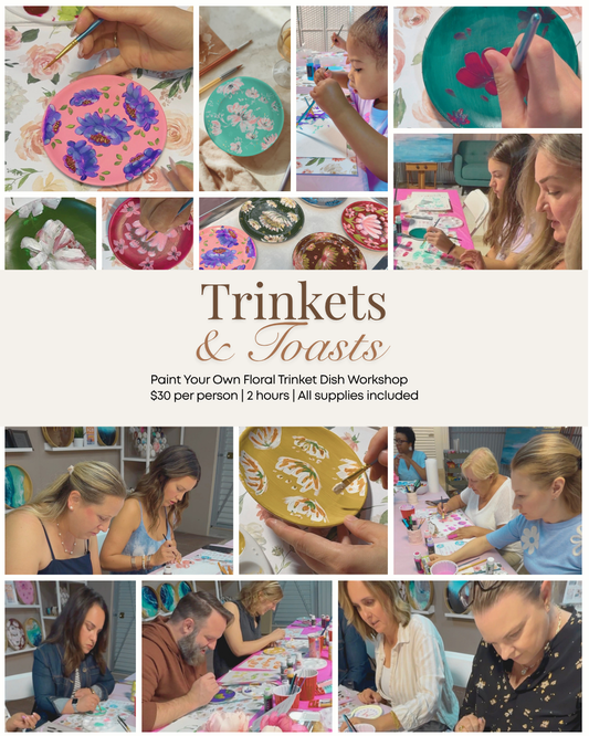 Paint Your Own Floral Trinket Dish Workshop