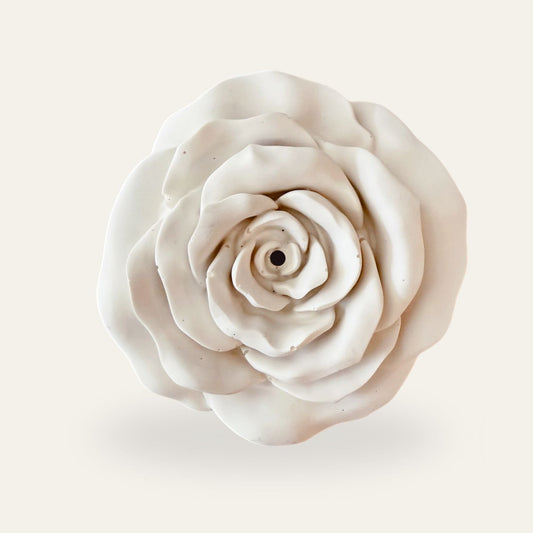Rose Incense Holder - WHITE (MADE TO ORDER)