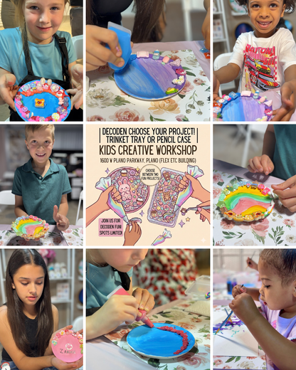 Decoden kawaii craft workshop at studio in Plano TX