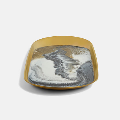 Decorative plate with abstract design on a white background