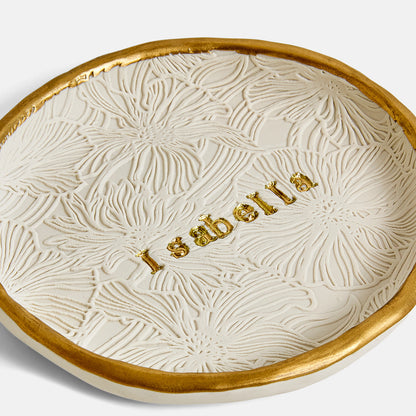 Personalized Floral Ring Dish: Perfect for Weddings, Engagements, and Special Occasions- MADE TO ORDER