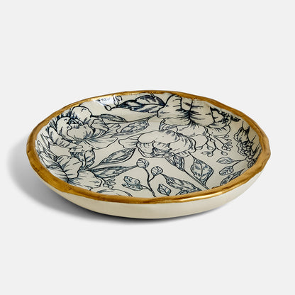 Peony Line Art - Ring Dish