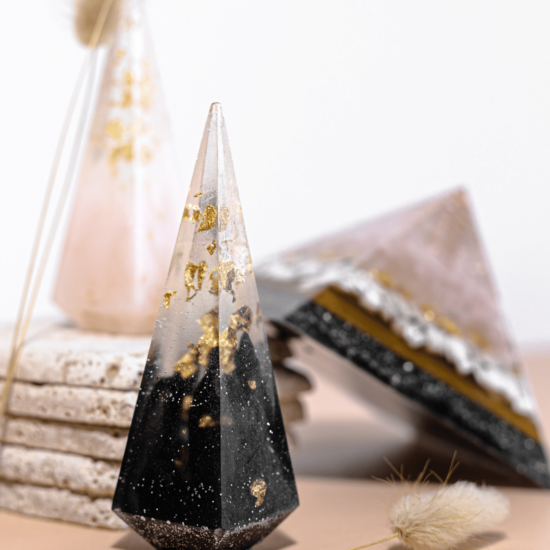 Ring Holder - Black with Gold Flakes and Sparkles!