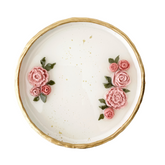 Floral Jewelry Trinket Tray- Pink floral theme