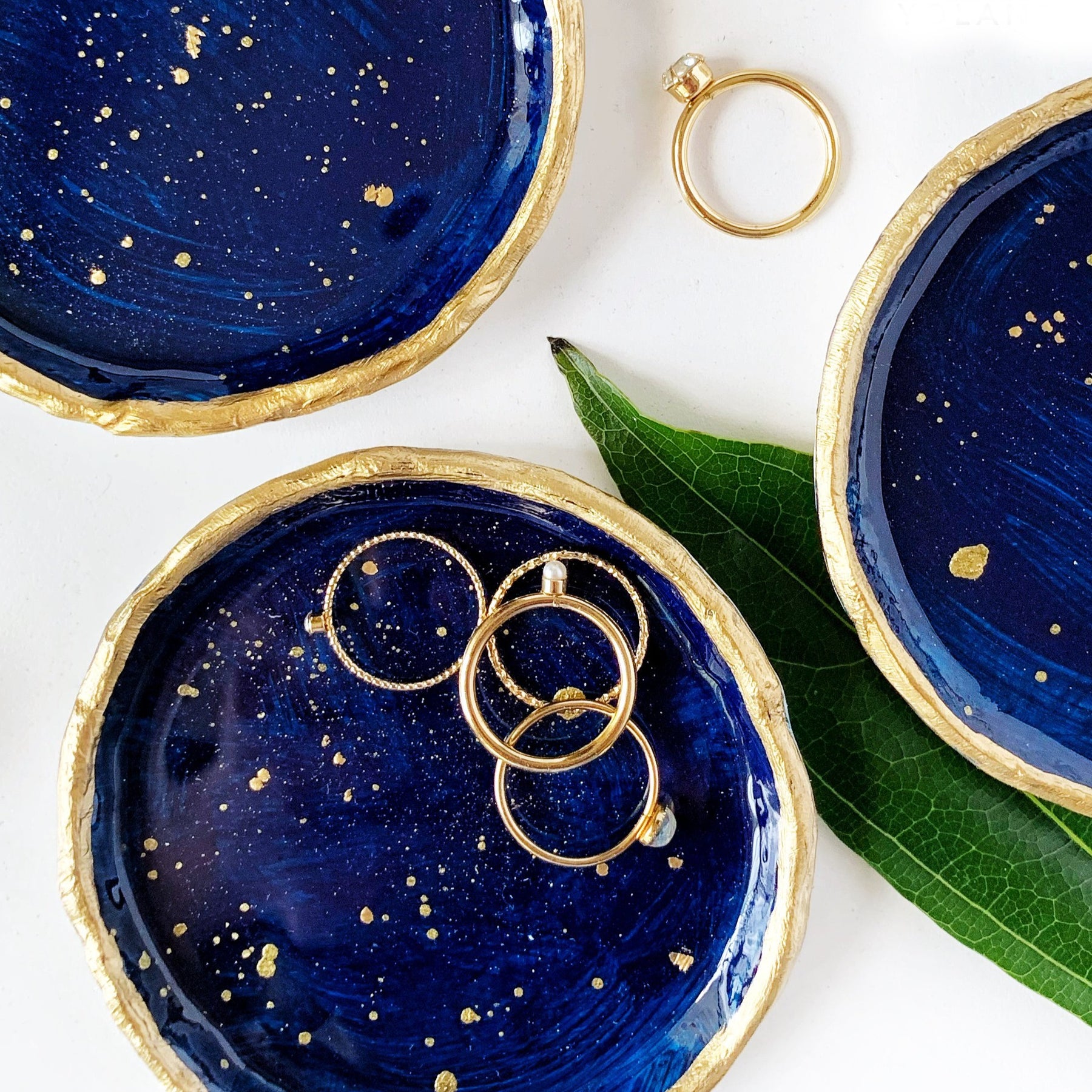 Navy Blue Jewelry Dish | Ring Dish | Trinket Dish| Wedding Gift | Engagement Gift | Anniversary Gift | Bridal Shower | Housewarming