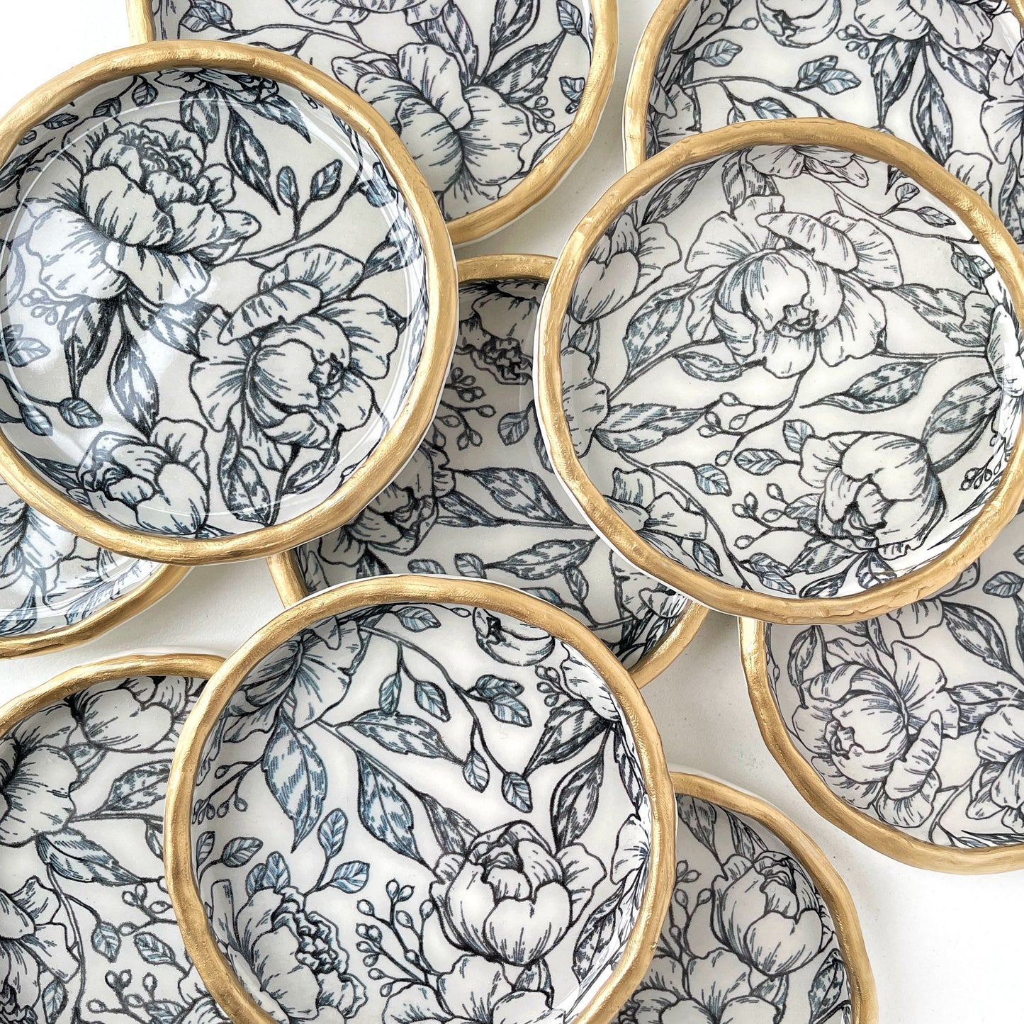 Peony Line Art - Ring Dish
