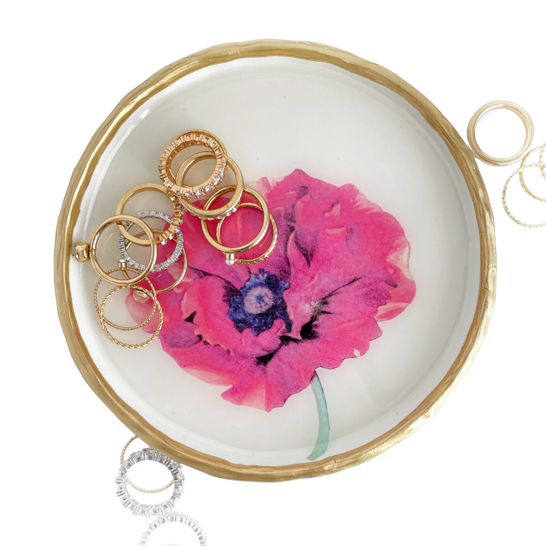 Large Poppy - Jewelry Trinket Tray