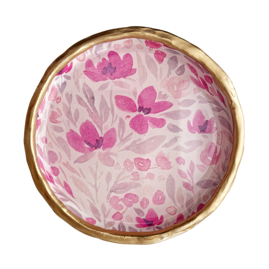 Watercolor florals - Ring Dish
