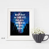 Work hard in silence let success be your noise art print