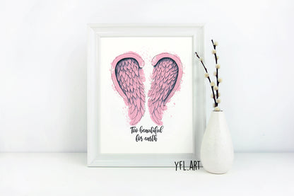 Girl Angel Wings Child loss memorial