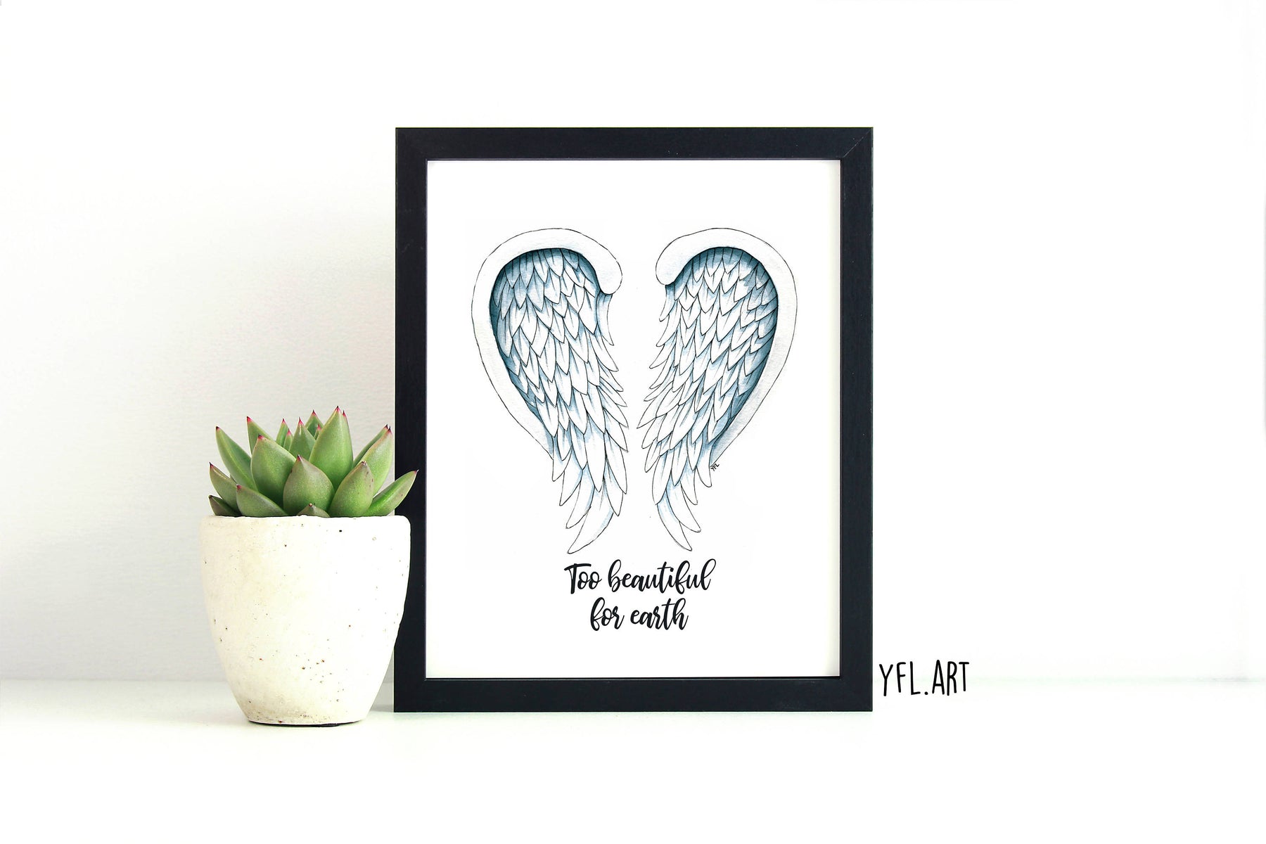 Angel Wings- Too Beautiful for Earth - Miscarriage Memorial - Pregnancy Loss