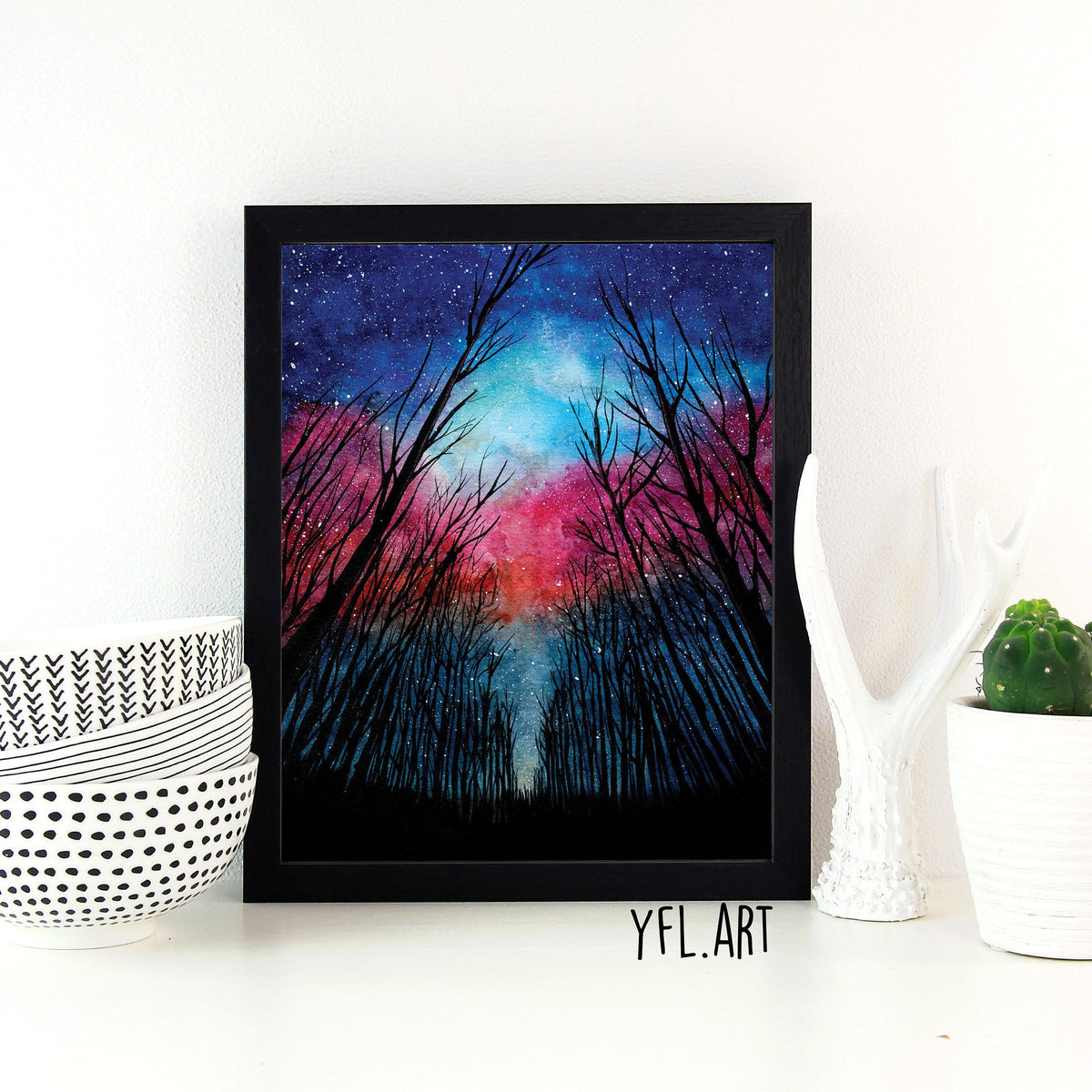 Forest watercolor art print