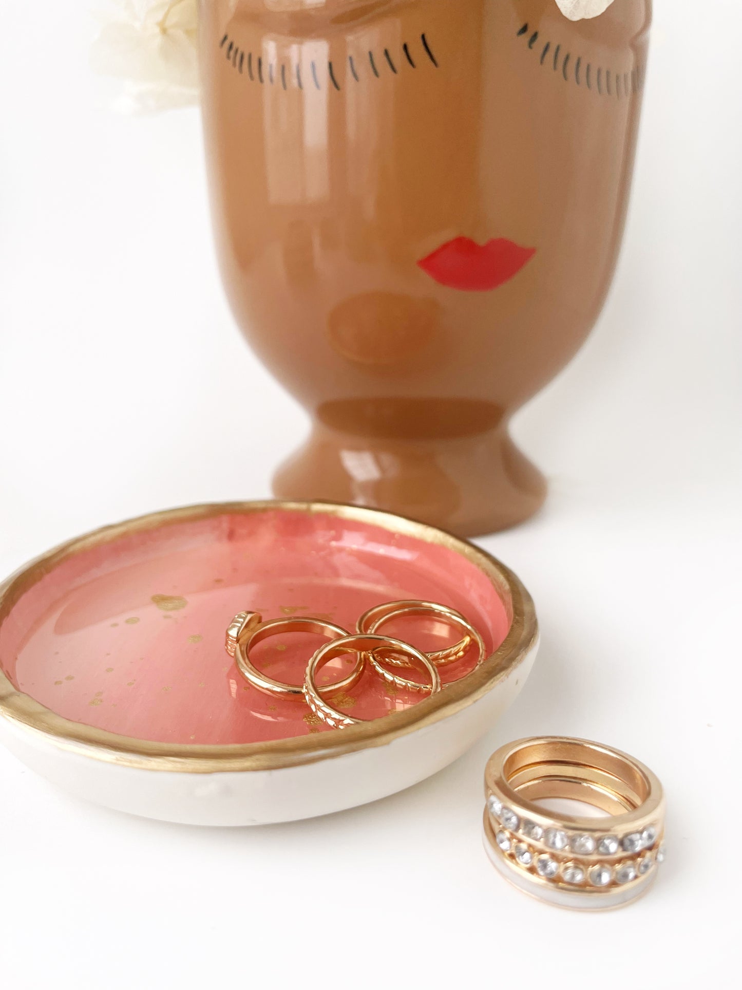 Coral Peach Ombré - Ring Dish